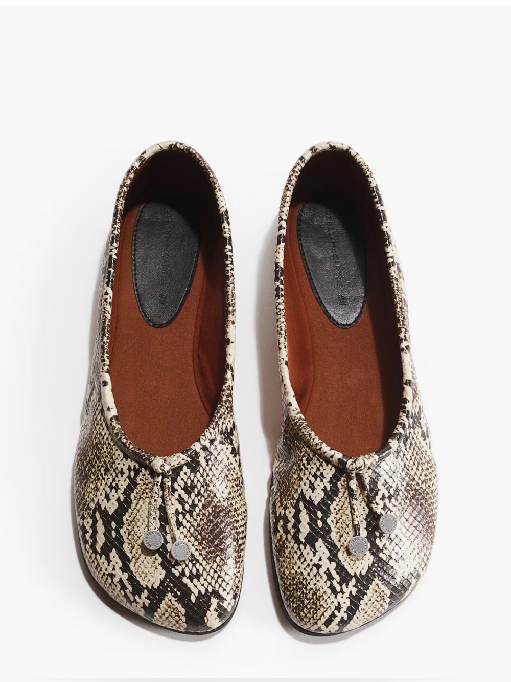Snakeskin Print Flats